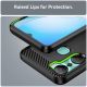 6. Carbon Case Hülle für Infinix Hot 12 Pro flexible Silikon Carbon Hülle schwarz