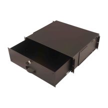 NWSZ 19" 3HE Digitus abschließbare Schublade, schwarz RAL 9005