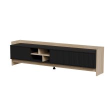 PORTO 3D-TV-Schrank 190x38x50 Eiche/Schwarz