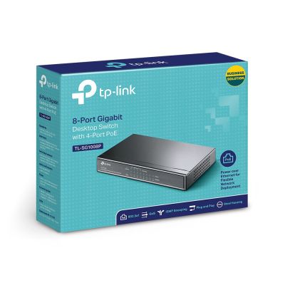 9. Switch TP-LINK TL-SG1008P (8x 10/100/1000Mbps)