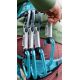 4. Edelrid 737930106020 Kletterkarabiner, Verschluss mit Verriegelung, D-Form, Blau, Silber, 6 Stück