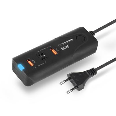 2. ESPERANZA LADEGERÄT 60W 2X USB-C PD 30W / 2X USB-A QC 3.0 18W EZC109