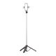 Selfie-Stick WC13YDS Teleskopstativ 1,3 m mit Doppellampe und Telefonhalter – Schwarz