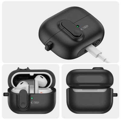 8. Tech-Protect Slim Hook Hülle für Samsung Galaxy Buds 3 / 3 Pro – Schwarz