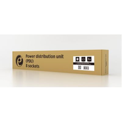 20. GEMBIRD 19"-Rack-Steckdosenleiste PDU EG-PDU-014-C14 1U, 10 A, 8 x SCHUKO, C14-Stecker, 3-m-Kabel