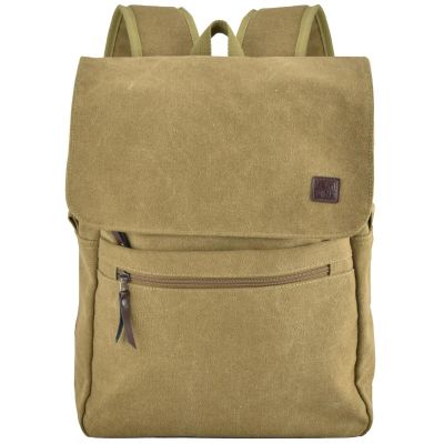 2. Jugendrucksack aus Canvas, braun, SEMI LINE