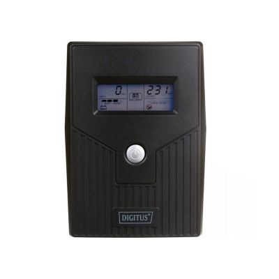 DIGITUS USV-Netzbetriebene LCD-Basisversion 800 VA/480 W DN-170064-LCD-B 1x12 V/9 A AVR 2x Schuko CEE 7/3
