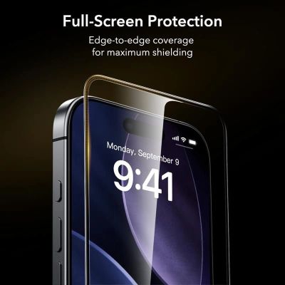 9. ESR UltraFit Armorite Pro Panzerglas für iPhone 16 Pro / 17 - Transparent