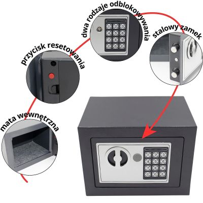 10. Tresor mit Digitalschloss 23 x 17 x 17 cm 1067582 SASKA GARDEN