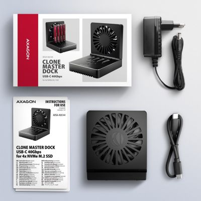 11. Axagon ADSA-M2C44 USB 4 Typ-C Festplatten-Dockingstation Schwarz