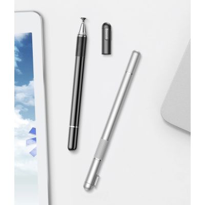 11. Baseus Golden Cudgel ACPCL-0S doppelseitiger Eingabestift für Tablets, Telefone mit Gelstift – Silber