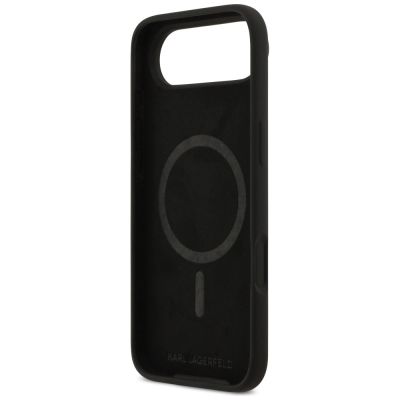 7. Karl Lagerfeld Silikon Karl&Choupette Ring MagSafe Hülle für iPhone 17 Air - Schwarz