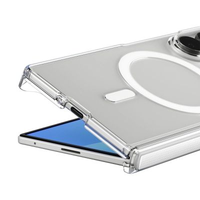 4. Spigen AirSkin Zero MagFit MagSafe Hülle für Samsung Galaxy Z Fold 8 Ultra – Transparent und Weiß