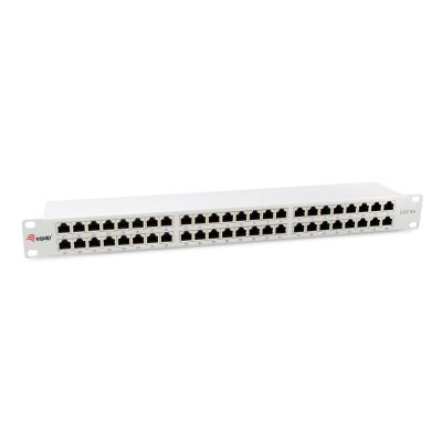 19"-Patchpanel 48xRJ45 Cat6a FTP 1U 500MHz RAL7035