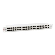 19"-Patchpanel 48xRJ45 Cat6a FTP 1U 500MHz RAL7035