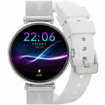 Smartwatch Gravity Silber Weiß 2 Armbänder GT26-8