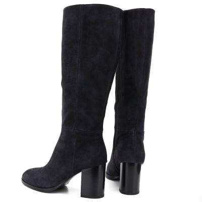 5. Graue Damen-Lederstiefel mit Absatz Vinceza 67049