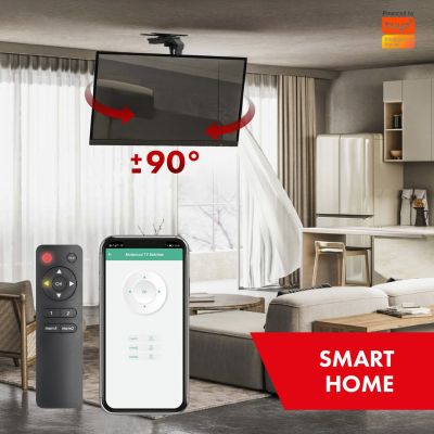 8. Elektrische TV-Halterung von Maclean, Deckenmontage, Tuya-kompatibel, max. VESA 800x400, horizontale Verstellung +90° bis -90°, für Fernseher von 43 bis 86 Zoll, max. 45 kg, MC-109 T