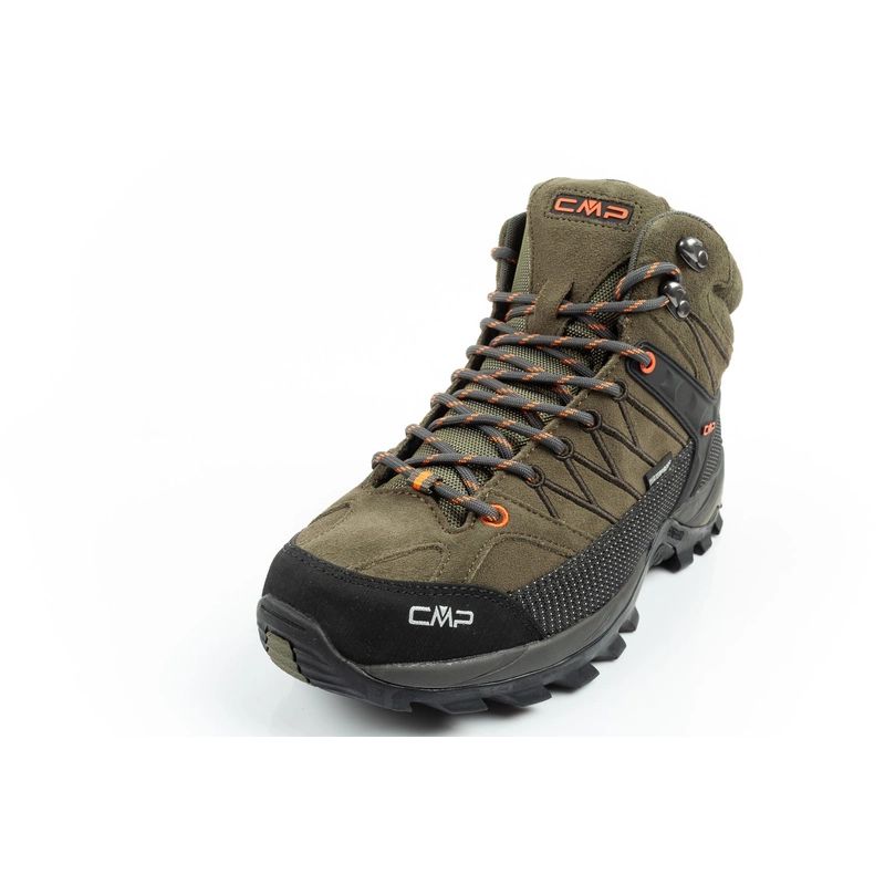 3. CMP Rigel Herren Trekkingschuhe Leder strapazierfähig wasserdicht knöchelhoch oliv