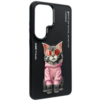 3. Nimmy Glasses Cool Cat Hülle für Samsung Galaxy S26 Ultra - Schwarz