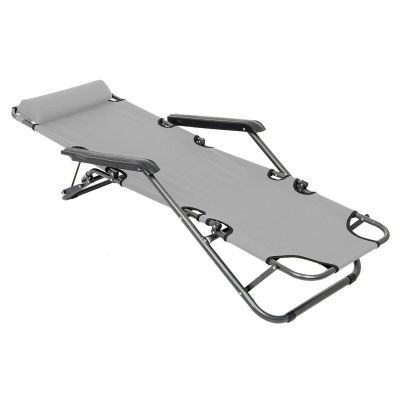 11. Verstellbarer Stuhl mit Kopfstütze, Grau