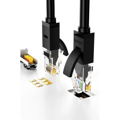 5. Ugreen Kabel Internet Netzwerkkabel Ethernet Patchkabel RJ45 Cat 6 UTP 1000Mbps 20m Schwarz (20166)