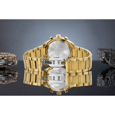 7. Giewont Herrenuhr Chronograph Saphir Gold Schwarz GW9580-B4