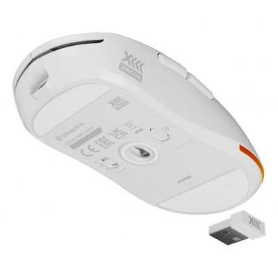 10. GENESIS Zircon XIII Gaming-Maus, beidhändig, RF Wireless + USB Typ-C, optisch, 26000 DPI