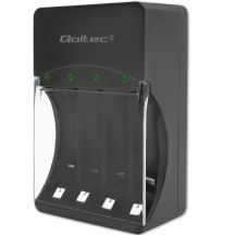QOLTEC Ladegerät für Ni-MH-Akkus Typ R03/AAA und R06/AA | 300 mA