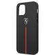 6. Ferrari FEOMSHCP12LBK iPhone 12 Pro Max schwarz/schwarz Hardcase Off Track Leather Nylon Stripe