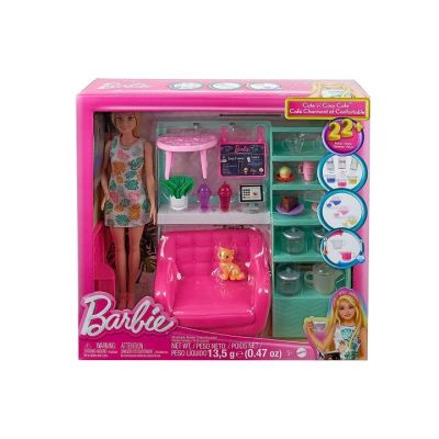 8. Barbie Entspannungs-im-Café-Set + Puppe HKT94