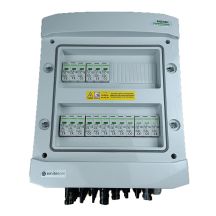Hermetische IP65 EMITER DC-Anschlussverteileranlage mit Noark 1000V DC-Überspannungsableiter Typ 1+2, 6x PV-String, 6x MPPT