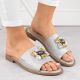 4. S.Barski W OLI262B silberne Zirkonium-Flip-Flops