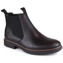 Rieker M RKR634 bequeme isolierte Lederstiefelette, schwarz