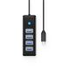 2. Orico PW4U-C3 USB-Hub, 4-Port USB-A 3.0, 1 m Kabellänge – Schwarz