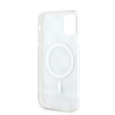 7. DKNY IML Checkered Mono Pattern & Printed Stripes MagSafe-Hülle für iPhone 11 / Xr – Beige