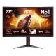 22. AOC G4 CQ27G4Z2P Gaming-Monitor 68,6 cm (27") 2560 x 1440 px Quad HD LCD Schwarz, Rot