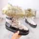 6. Plateau-Schneestiefel mit Schnürung und Fell Vinceza W JAN262 beige