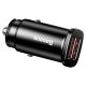 4. Baseus Square Smart Car Charger 2x USB QC3.0 Quick Charge 3.0 SCP AFC 30W Schwarz (CCALL-DS01)