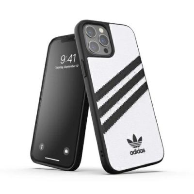 Adidas OR Moulded Case PU für iPhone 12 Pro Max - Weiß/Schwarz