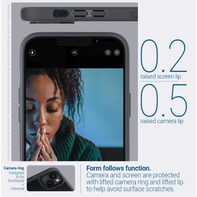 8. Caseology Skyfall Hülle für iPhone 14 Plus – Mattschwarz