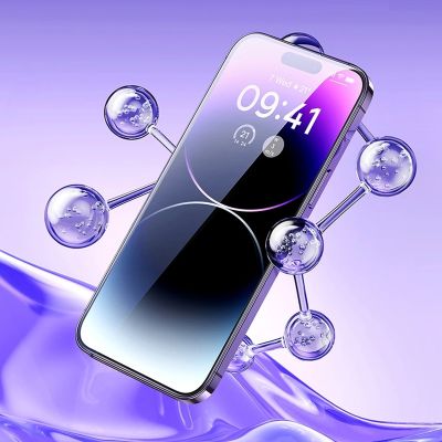 17. Baseus Vollbild-Hartglas für iPhone 14 Pro mit Lautsprecherabdeckung 0,3 mm + Montagerahmen