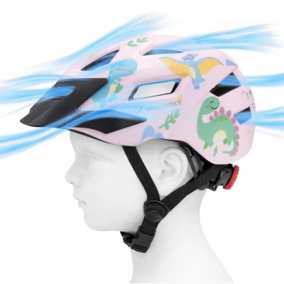 6. Wozinsky Kinder-Mountainbikehelm mit abnehmbarem Visier, Größe S – Rosa