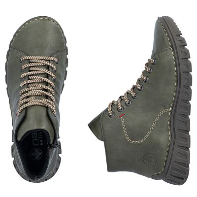 5. Damen-Ankle-Boots, grün, gefüttert, Rieker 57501-54