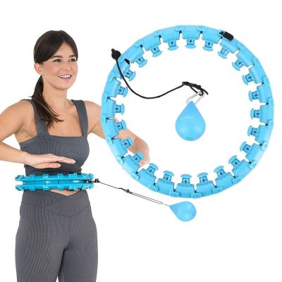 2. HMS HHW01 Hula Hoop Reifen mit Nieten und Gewicht, blau