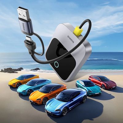 13. Baseus SafeJourney Series Wireless CarPlay Adapter – Grau