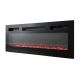 8. EVA TV-Schrank mit Elektrokamin, 180 x 40 x 52 cm, weiß/weiß glänzend