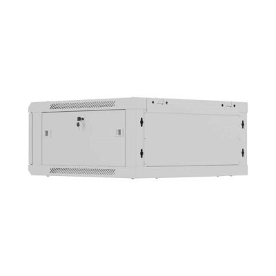 8. LANBERG Wandregalschrank 19" 4HE 600x600 GRAU METALLTÜR (BAUFLAUF)