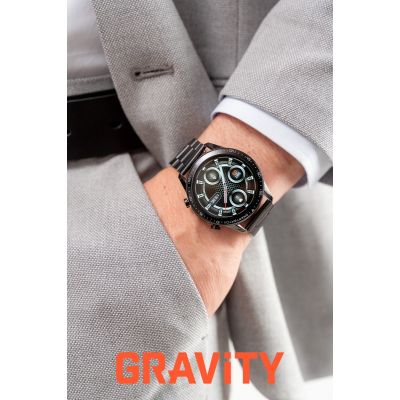 2. Smartwatch Gravity Schwarzes Armband und Band GT10-1