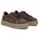 5. Damen-Plateau-Sneaker aus Leder, braun, Filippo DP6119